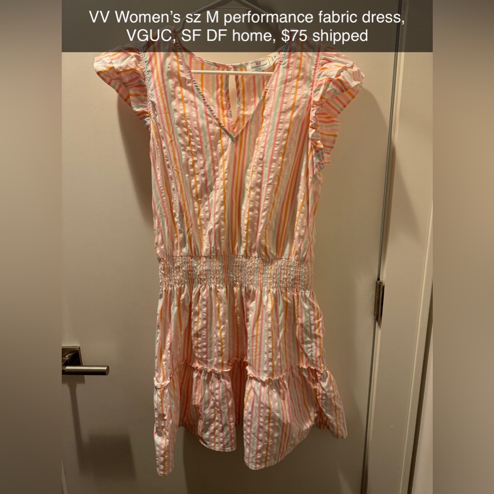 Vineyard Vines Ladies Knee-Length Striped Performance Dress 👗🐳